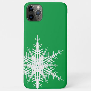 11 Pro Max Funda para iPhone Copo de Nieve Verde