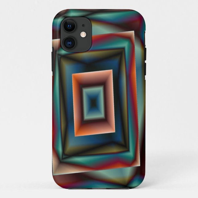 Funda De Case-Mate Para iPhone funda para iphone cuadrados de arcoíris (Reverso)