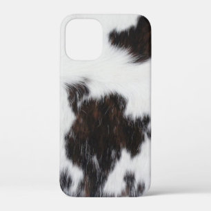 Funda para iPhone - Cuero de vaca Blanco Marrón Ne