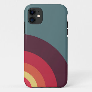 Funda para iPhone de arcoiris de medio círculo sim