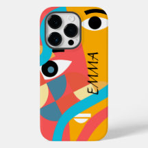 Funda para iPhone de Arte de Cara con Colores Vívi