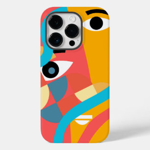 Funda Para iPhone 14 Pro De Case-Mate Funda para iPhone de arte de rostro con colores vi