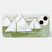 Funda para iPhone de baldosas falsas de veleros pa