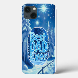 13 Funda para iPhone de bosque nevado del mejor papá