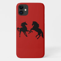 Funda para iPhone de Caballo Pareja Rojo - Elige C