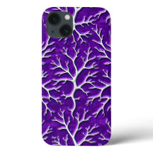 Funda para iPhone de color púrpura oscuro con text