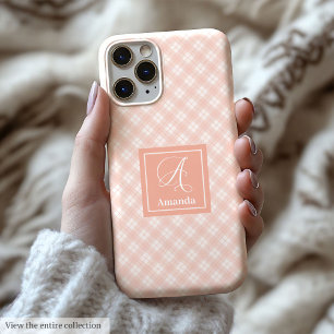 15 Pro Max Funda para iPhone de coral pastel linda Diseño tra