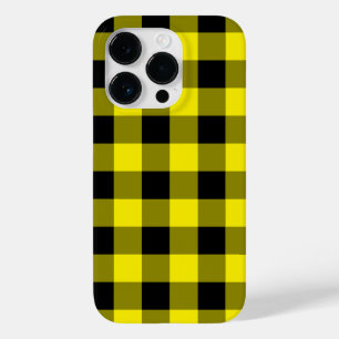 Funda Para iPhone 14 Pro De Case-Mate Funda para iPhone de cuadros negros y amarillos