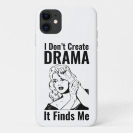 11 Funda para iPhone de drama de mujer llorando retro