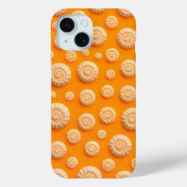 15 Funda para iPhone de espiral naranja brillante par