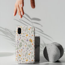 Funda para iPhone de flores silvestres brillantes
