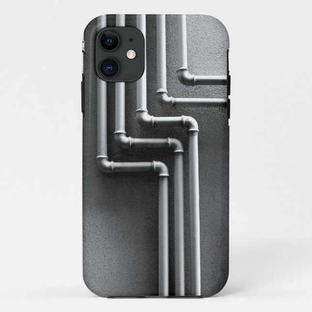 Funda De Case-Mate Para iPhone Funda para iPhone de fotografía de tuberías indust (Reverso)