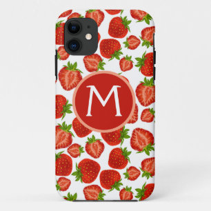11 Funda para iphone de fresas con monograma