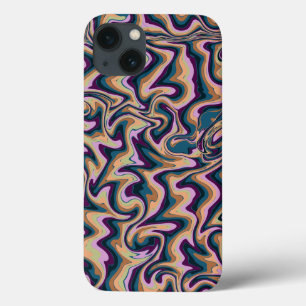 13 Funda para iPhone de Mármol Líquido Abstracto - S