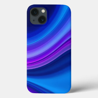 13 Funda para iPhone de Onda Gradiente Azul Púrpura