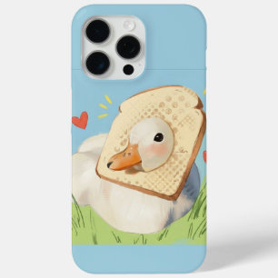 15 Pro Max Funda para iPhone de Pan de Cabeza de Pato Kawaii 