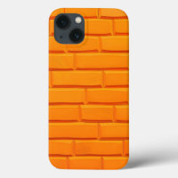 Funda para iPhone de pared de ladrillo naranja est