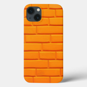 13 Funda para iPhone de pared de ladrillo naranja est