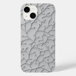 Funda Para iPhone 14 De Case-Mate Funda para iPhone de Patrón Orgánico Gris Estilo M