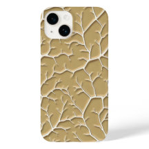 Funda para iPhone de rama caqui texturizada para e