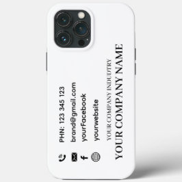 13 Pro Max Funda para iphone de Tarjeta de Visita Personaliza