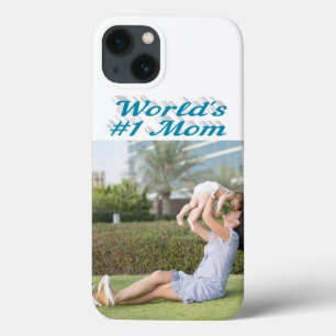 13 Funda para iPhone de texto azul cielo del Día de l
