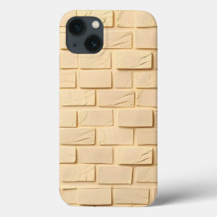 13 Funda para iPhone de textura de ladrillo beige est