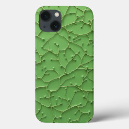 13 Funda para iPhone de Textura Orgánica Verde Profun