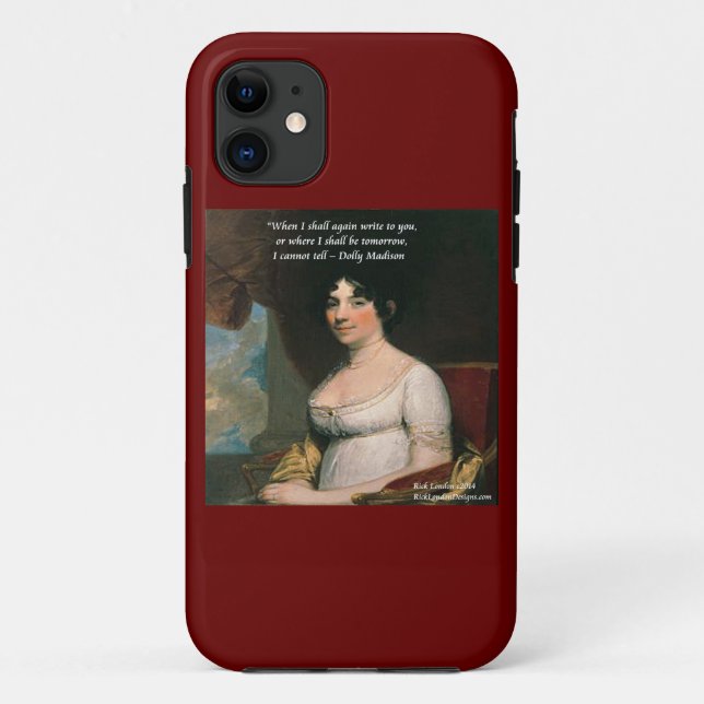 Funda De Case-Mate Para iPhone Funda para iPhone Dolly Madison & Cita Famosa (Reverso)