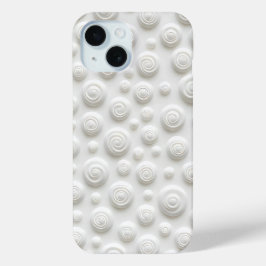 15 Funda para iPhone Espiral Blanca con Estilo Minima