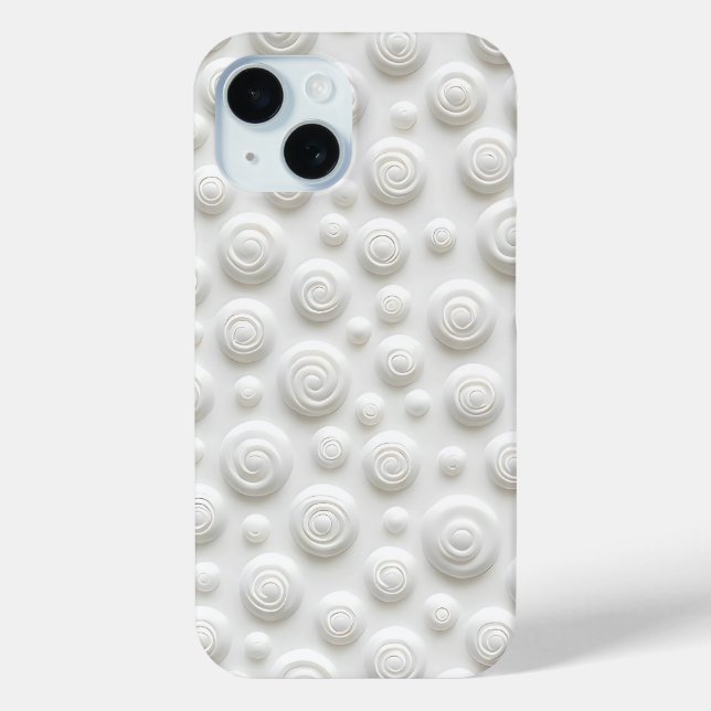 Funda De Case-Mate Para iPhone Funda para iPhone Espiral Blanca con Estilo Minima (Reverso )