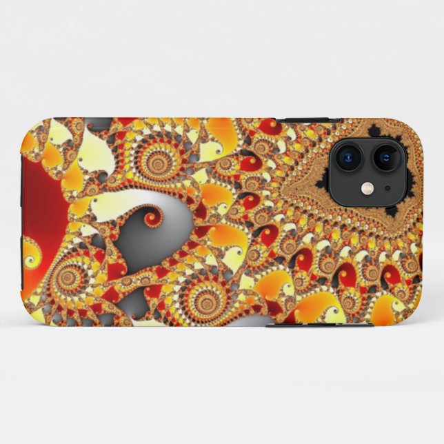 Funda De Case-Mate Para iPhone Funda para iPhone Fire fractal Case-Mate (Reverso (horizontal))