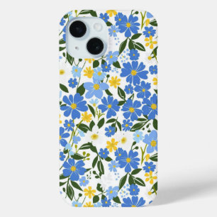 15 Funda para iPhone Floral Azul