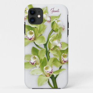 Funda para iPhone Floral Orquídea Verde Cymbidium