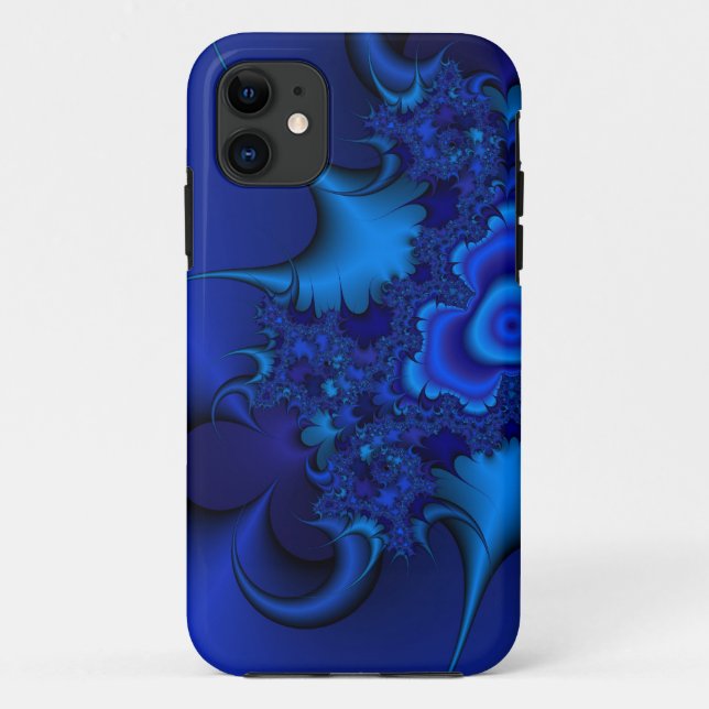 Funda De Case-Mate Para iPhone funda para iphone fractal azul (Reverso)