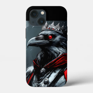 13 Mini Funda para iPhone gráfica del rey cuervo gótico -