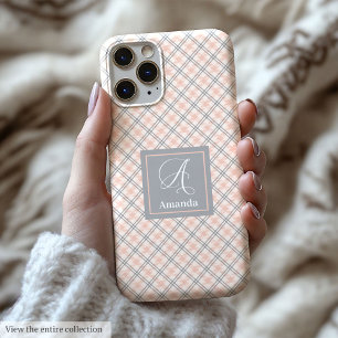 15 Pro Max Funda para iPhone gris coral linda Diseño transpar