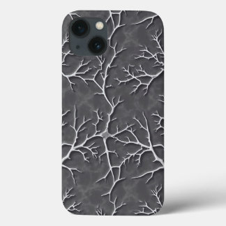 13 Funda para iPhone gris oscuro con relieve texturiz