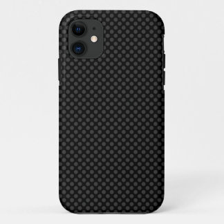 11 Funda para iPhone gris oscuro sobre negro con manc