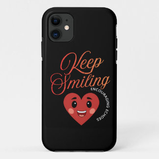 11 Funda para iPhone inspiradora Keep Smiling