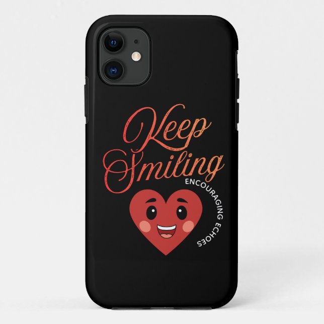 Funda De Case-Mate Para iPhone Funda para iPhone inspiradora Keep Smiling (Reverso)