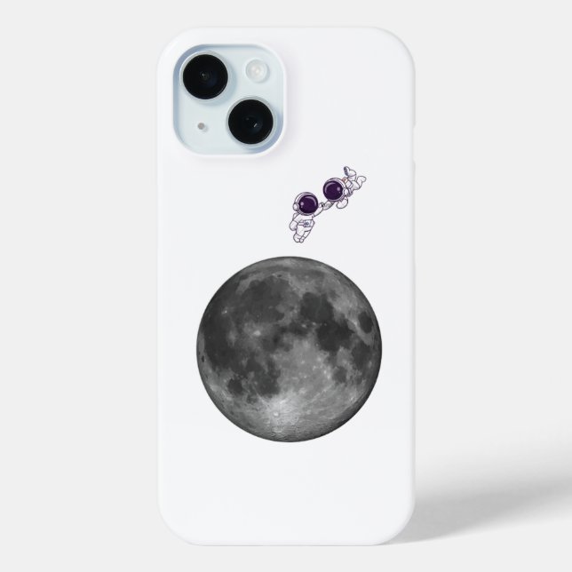 Funda De Case-Mate Para iPhone Funda para iPhone / iPad Astronauta y Luna Espacio (Reverso )