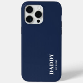 15 Pro Max Funda para iPhone / iPad azul marino personalizada