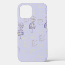 Funda para iPhone/iPad color lila con maniqui.