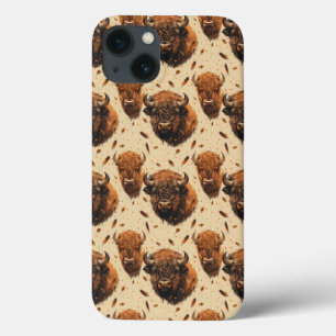 13 Funda para iPhone / iPad con diseño de búfalo y pl