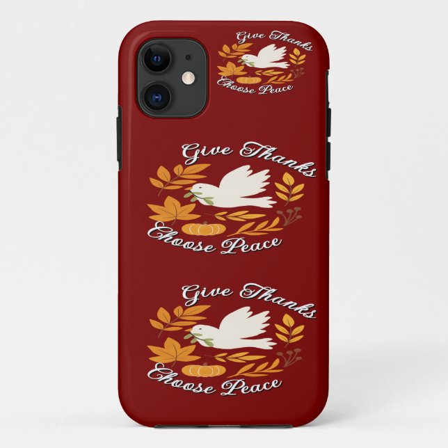 Funda De Case-Mate Para iPhone Funda para iPhone / iPad 'Da Gracias, Elige Paz' (Reverso)