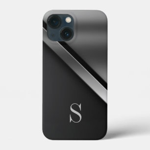13 Mini Funda para iPhone / iPad de acero metálico negro M
