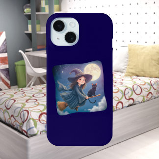 15 Funda para iPhone / iPad de bruja adorable con gat