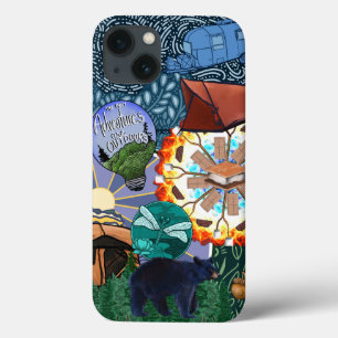 13 Funda para iPhone / iPad de collage de aventura de