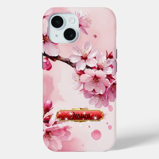 Funda De Case-Mate Para iPhone Funda para iPhone / iPad de Flores de Cerezo Rosa  (Reverso )